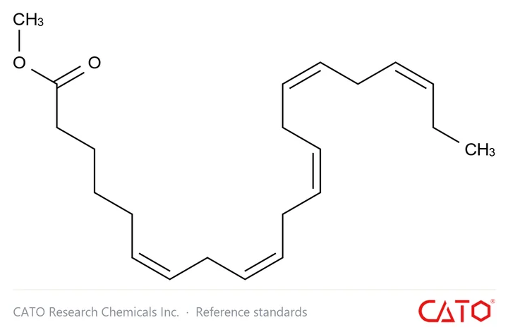 Chemical structure of (all-Z)-6,9,12,15,18-Heneicosapentaenoic Acid Methyl Ester, CAS 65919-53-1