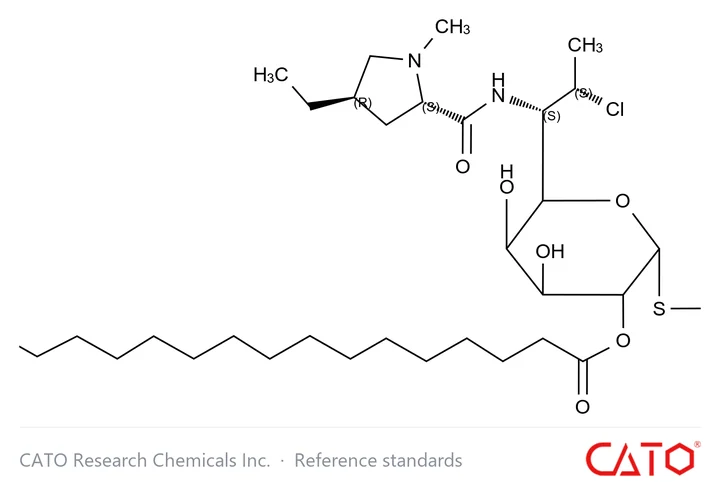 Chemical structure of Clindamycin B Palmitate, CAS