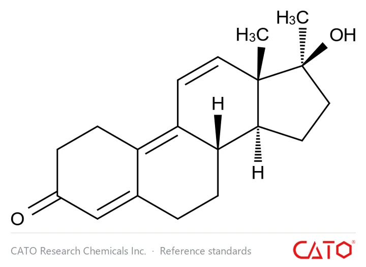Chemical structure of Methyltrienolone, CAS 965-93-5