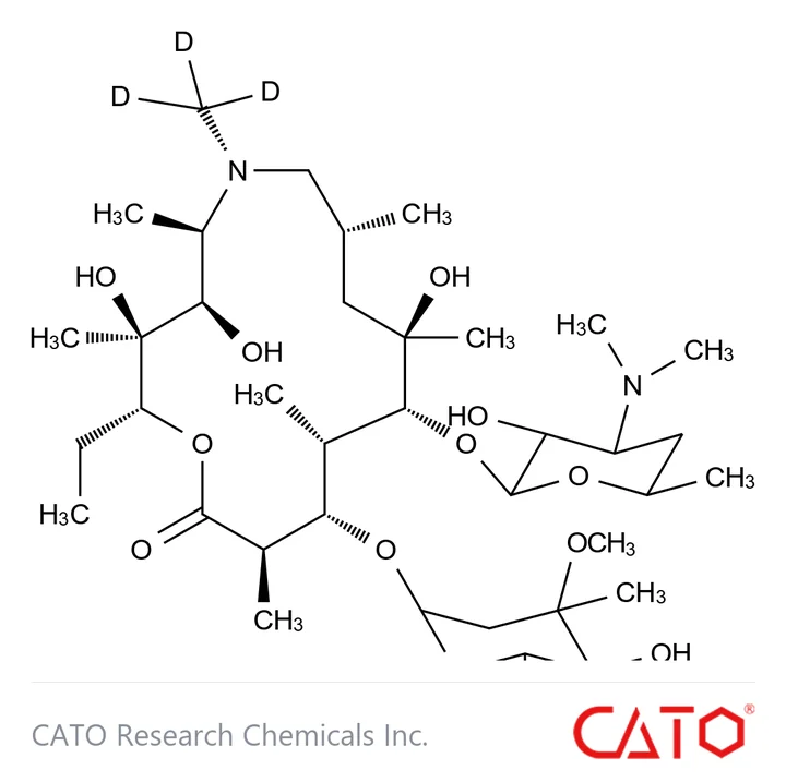 Chemical structure of Azithromycin-d3, CAS 163921-65-1