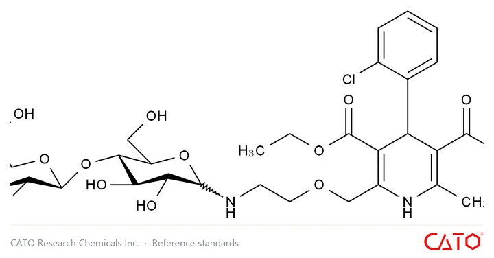Chemical structure of Amlodipine N-Lactoside (Mixture of Diastereomers), CAS 2173291-00-2