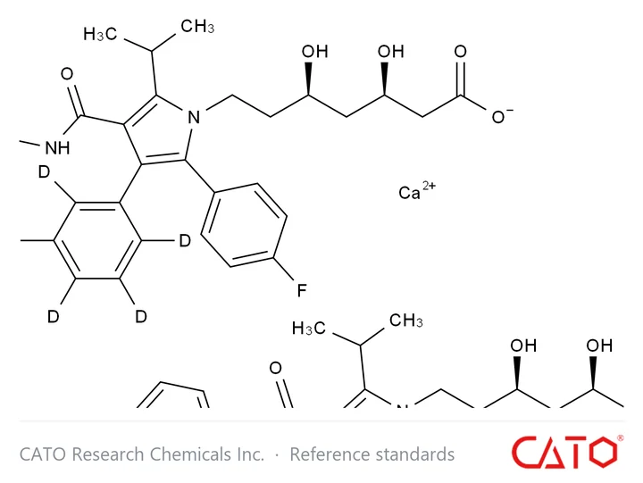 Chemical structure of Atorvastatin-d5 Calcium Salt, CAS 222412-82-0
