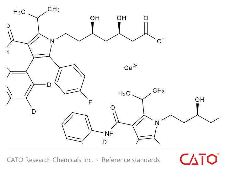 Chemical structure of ortho-Hydroxy Atorvastatin-d5 Calcium Salt