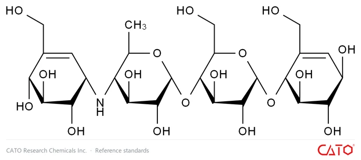 Chemical structure of Acarbose EP Impurity B, CAS 1220983-54-9