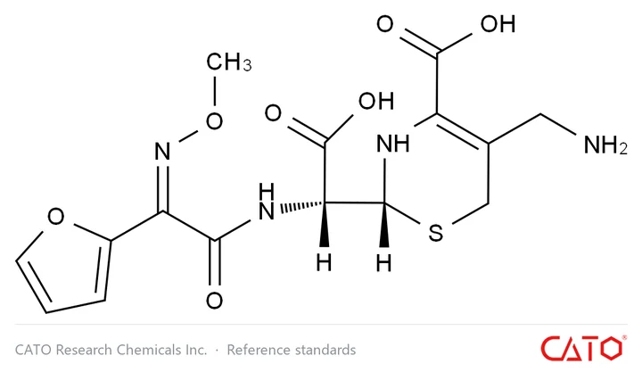 Chemical structure of Cefuroxime sodium GSK ring opening impurity, CAS