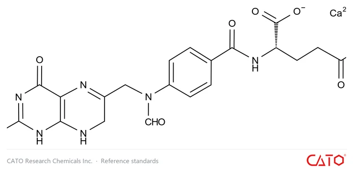 Chemical structure of Calcium Levofolinate EP Impurity F(Calcium salt), CAS 28459-40-7(free base)