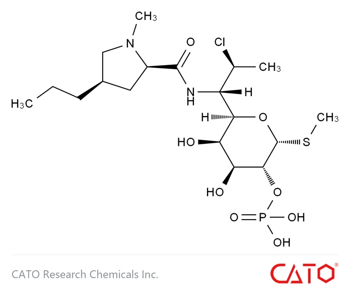 Chemical structure of Clindamycin (2R-cis)-Diastereomer 2-Phosphate