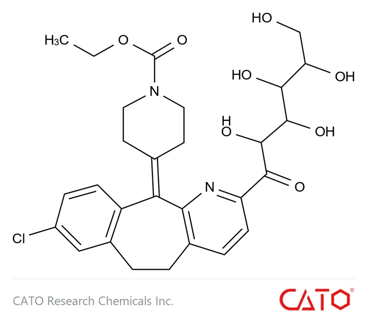 Chemical structure of Loratadine glucose adduct, CAS