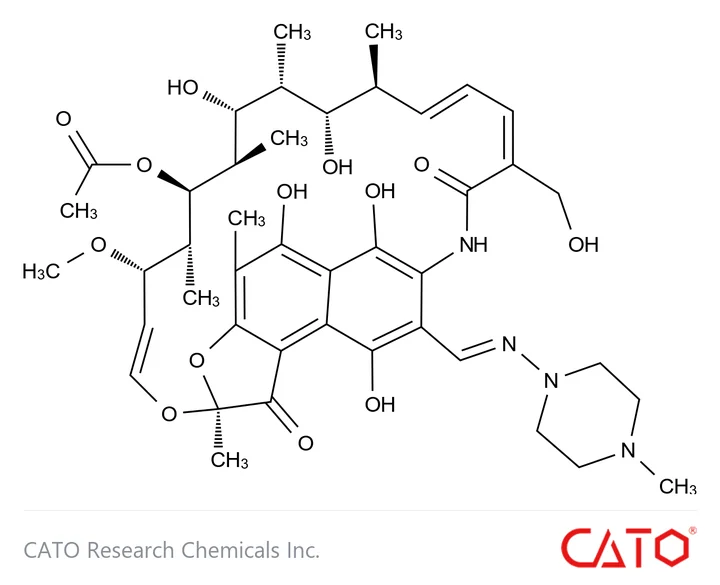 Chemical structure of 16-(Hydroxymethyl) Rifampicin, CAS
