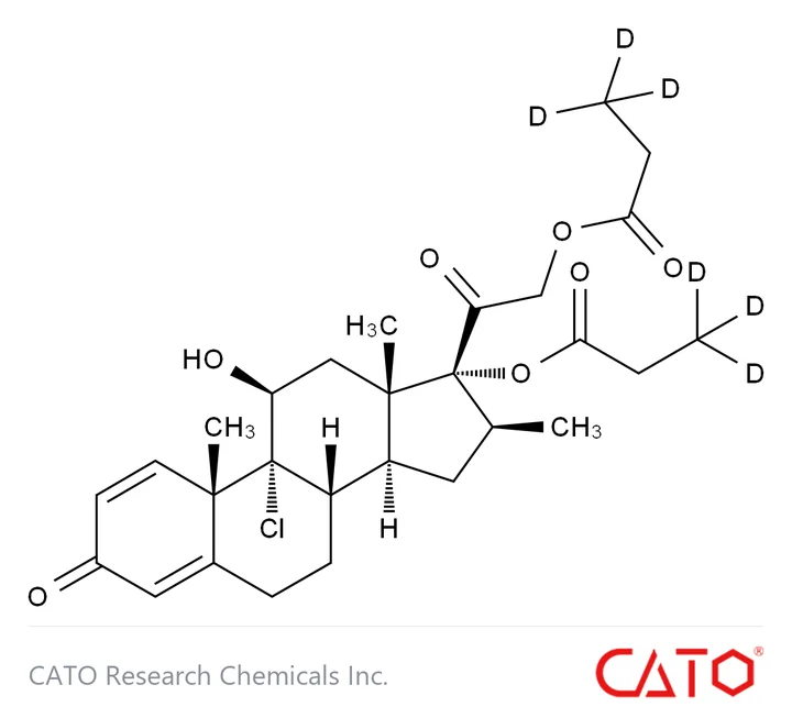 Chemical structure of Beclomethasone Dipropionate-d6