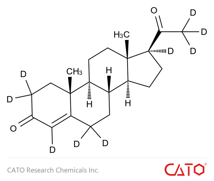 Chemical structure of Progesterone-d9, CAS 15775-74-3