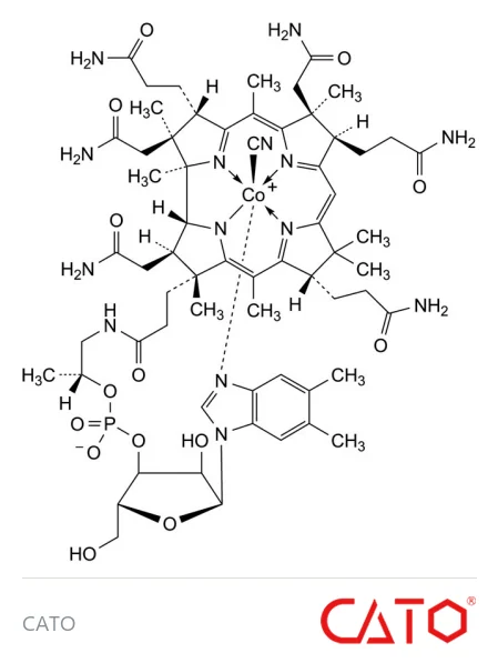Chemical structure of Cyanocobalamin EP Impurity E (8-epi-cyanocobalamin), CAS 41325-63-7