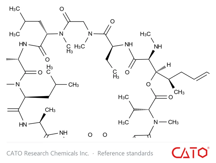 Chemical structure of Iso Cyclosporin H, CAS 83602-43-1