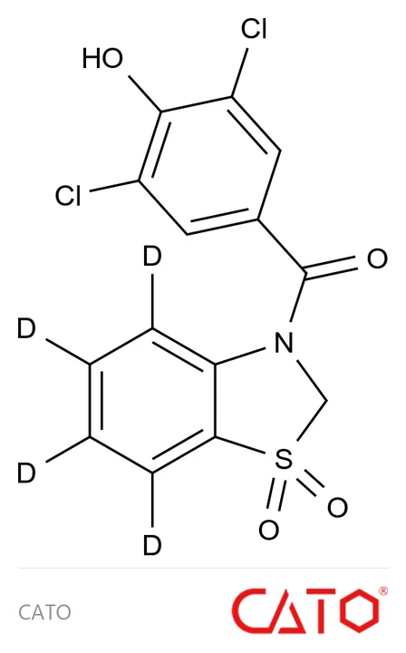 Chemical structure of Dotinurad-d4, CAS 2626886-23-3