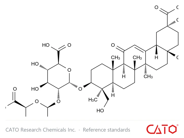 Chemical structure of Ammonium Glycyrrhizate EP Impurity A, CAS