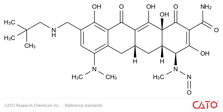 Chemical structure of N-Nitroso N-Desmethyl Omadacycline 2
