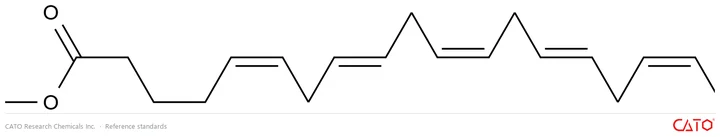 Chemical structure of (5Z,8E,11Z,14E,17Z)-5,8,11,14,17-Ethyl Eicosapentaenoate, CAS