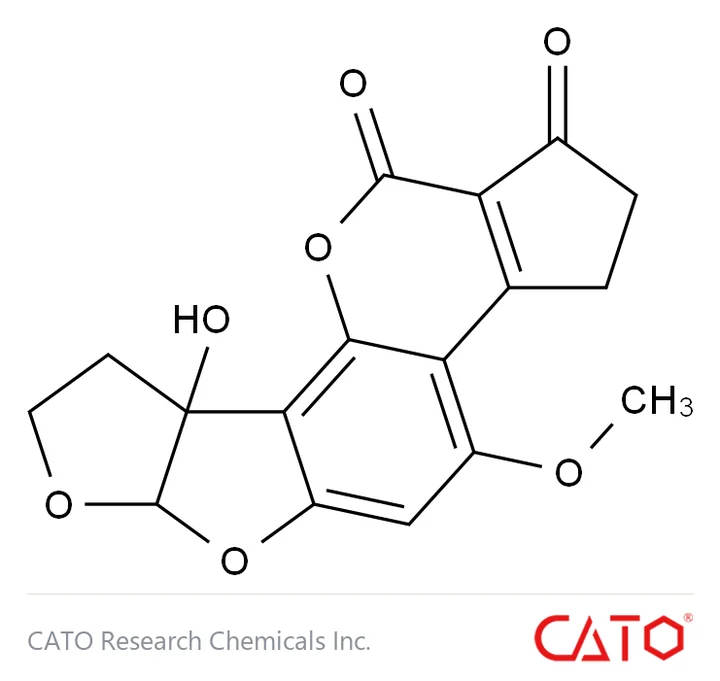 Chemical structure of Aflatoxin M2, CAS 6885-57-0