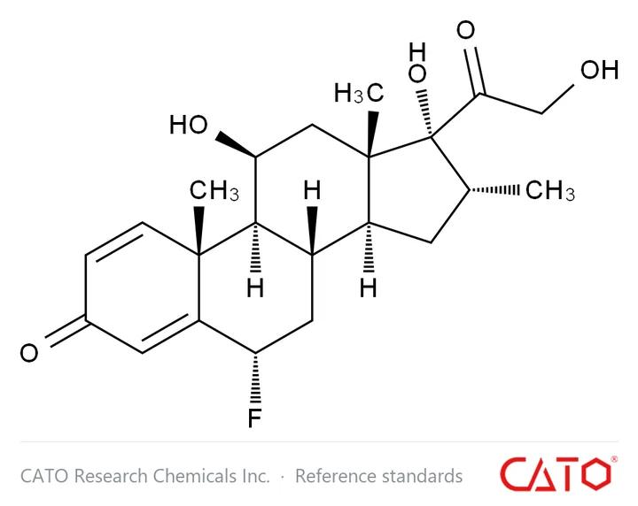Chemical structure of Paramethasone, CAS 53-33-8