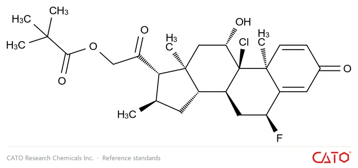 Chemical structure of Clocortolone Pivalate, CAS 34097-16-0
