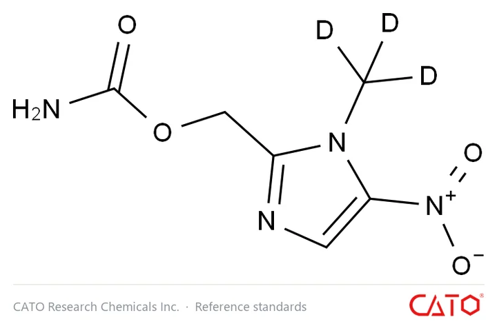 Chemical structure of Ronidazole-d3, CAS 1015855-87-4