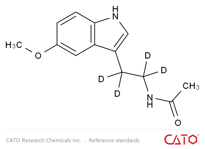 Chemical structure of Melatonin-d4, CAS 66521-38-8