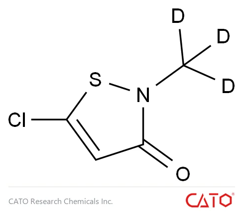Chemical structure of 5-Chloro-2-Methyl-3-Isothiazolone-d3, CAS 1329611-34-8