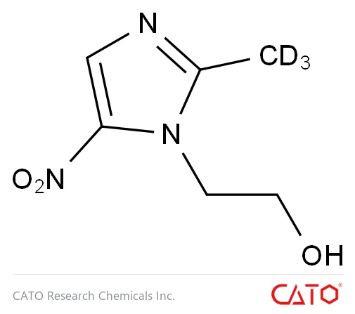 Chemical structure of Metronidazole-d3, CAS 83413-09-6