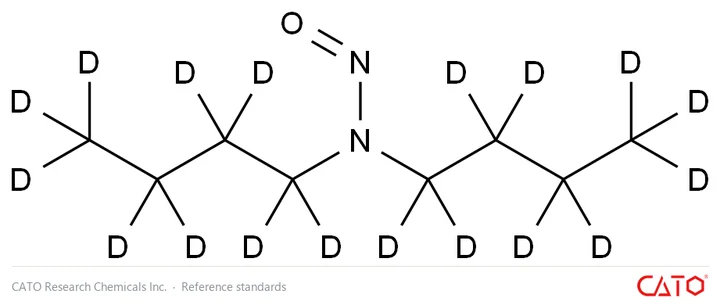 Chemical structure of N-Nitroso-Di-n-Butylamine-d18, CAS 1219798-82-9
