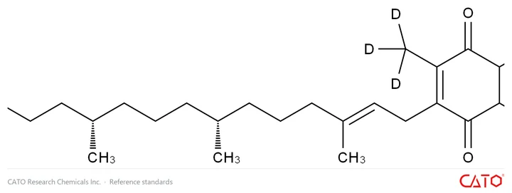 Chemical structure of Vitamin K1-d7, CAS 1233937-39-7