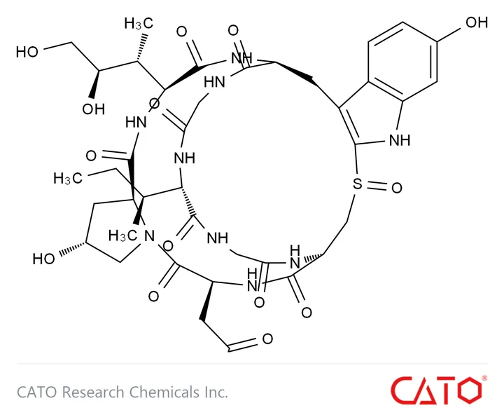 Chemical structure of alpha-Amanitin, CAS 23109-05-9