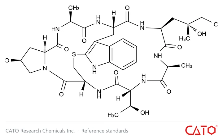 Chemical structure of Phalloidin, CAS 17466-45-4