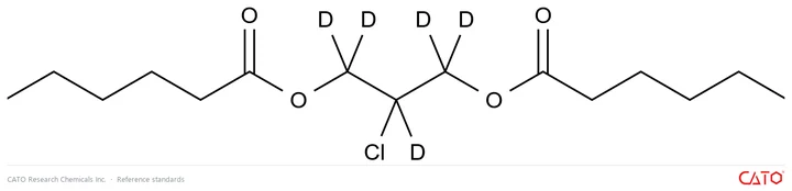 Chemical structure of 1,3-Distearoyl-2-Chloropropanediol-d5, CAS 1329796-49-7