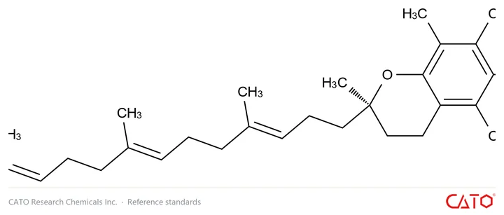 Chemical structure of alpha-Tocotrienol