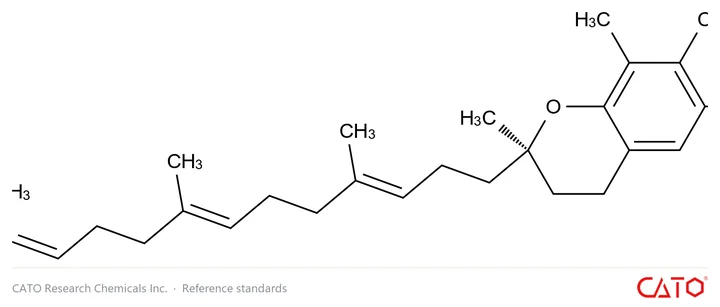 Chemical structure of D-γ-Tocotrienol, CAS 14101-61-2