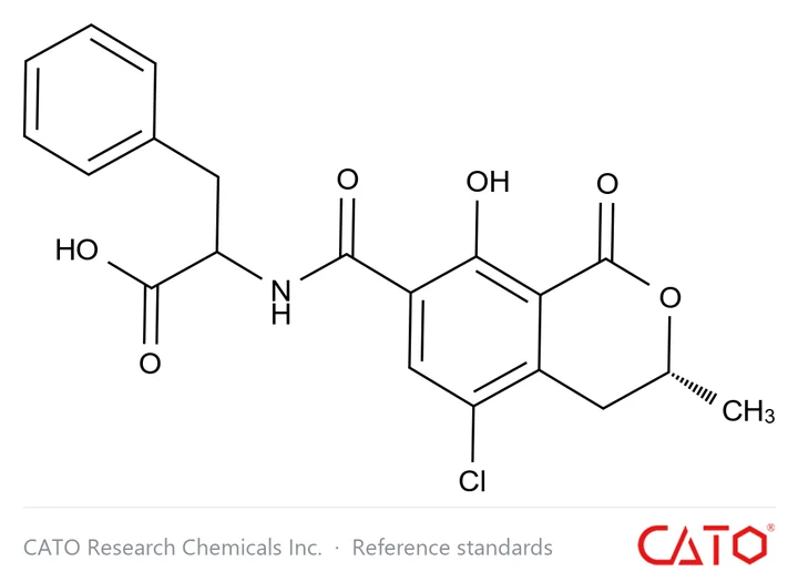 Chemical structure of Ochratoxin A