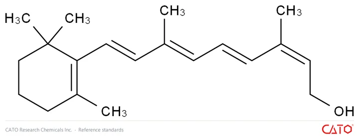 Chemical structure of 13-cis-Retinol