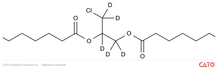 Chemical structure of rac 1,2-Bis-palmitoyl-3-chloropropanediol-D5, CAS 1185057-55-9