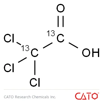 Chemical structure of 2,2,2-Trichloro-acetic Acid-13C2, CAS 165399-56-4