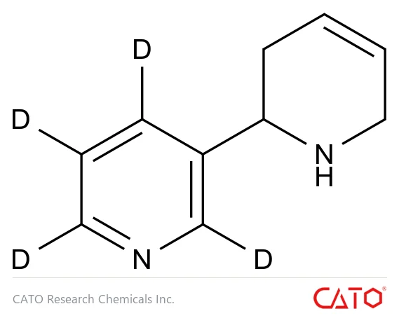 Chemical structure of (R,S)-Anatabine-2,4,5,6-d4, CAS 1020719-11-2