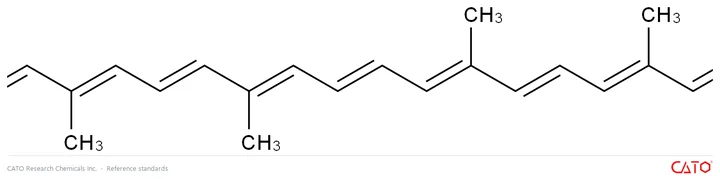 Chemical structure of Norbixin, CAS 542-40-5