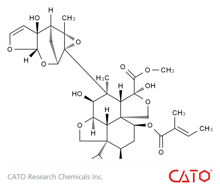 Chemical structure of Azadirachtin, CAS 11141-17-6