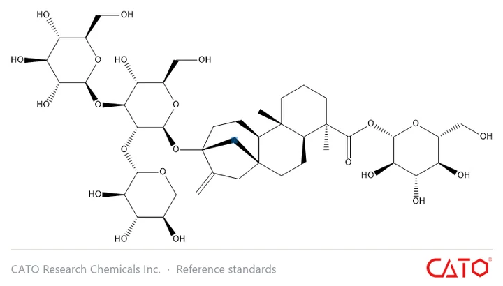 Chemical structure of Rebaudioside F, CAS 438045-89-7