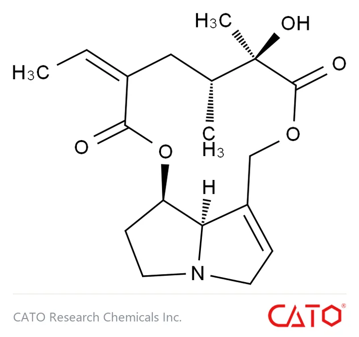 Chemical structure of Senecionine, CAS 130-01-8