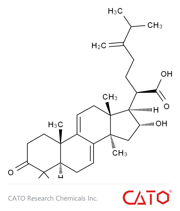 Chemical structure of Polyporenic Acid C, CAS 465-18-9