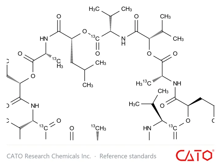 Chemical structure of 13C6-Cereulide, CAS 1487375-69-8